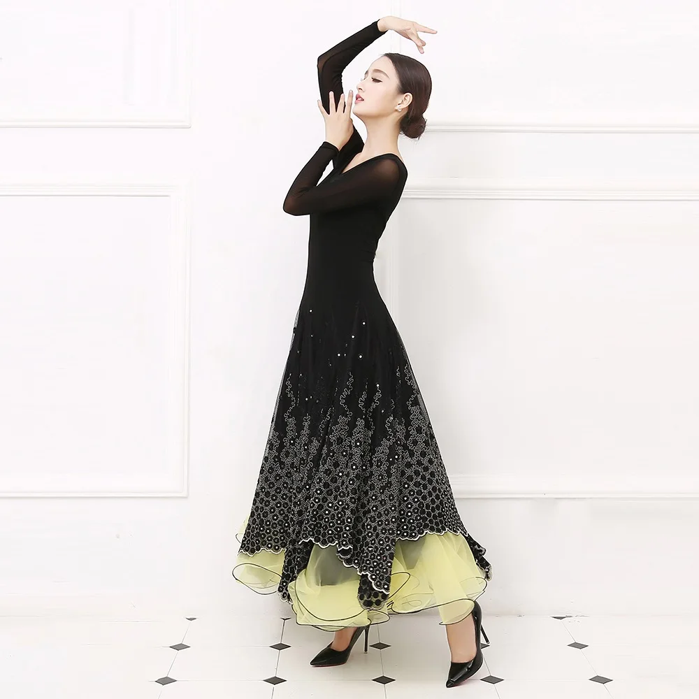 Бальное платье в горошек стандартное танцевальное размера плюс танцевальный