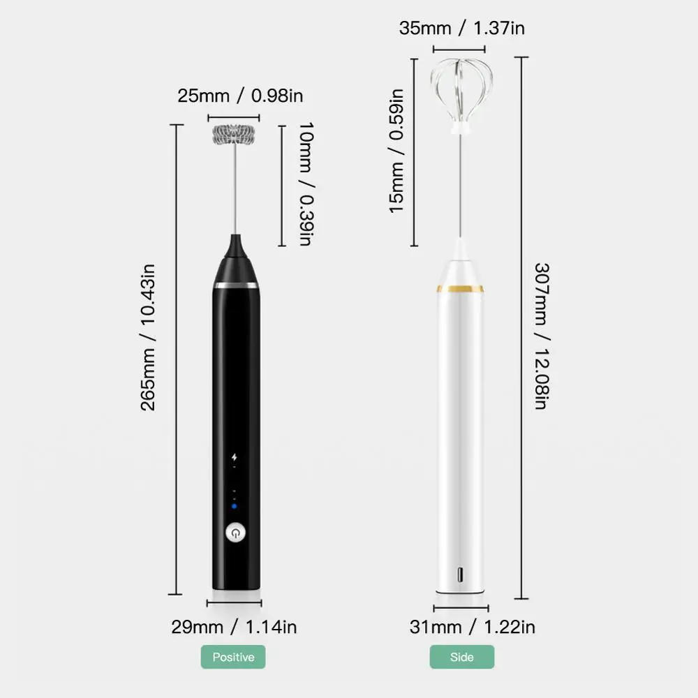 Usb-заряжаемый Электрический Пенообразователь для молока с двойной пружиной и