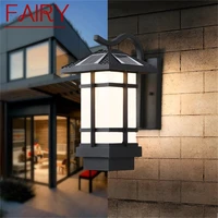 fairy solar wall light fixture outdoor modern led sconce waterproof patio lighting for porch balcony courtyard villa aisle