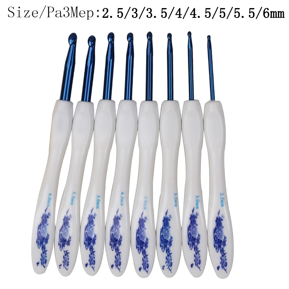 8 шт./компл. вязальные спицы вязальный крючок набор раньше 2 5 мм 6 0 мм|Швейные