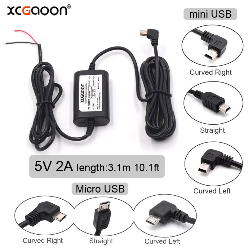 XCGaoon DC 12V to 5V 2A 3 1 M автомобильный зарядный кабель мини/микро USB хардкор Авто Зарядка