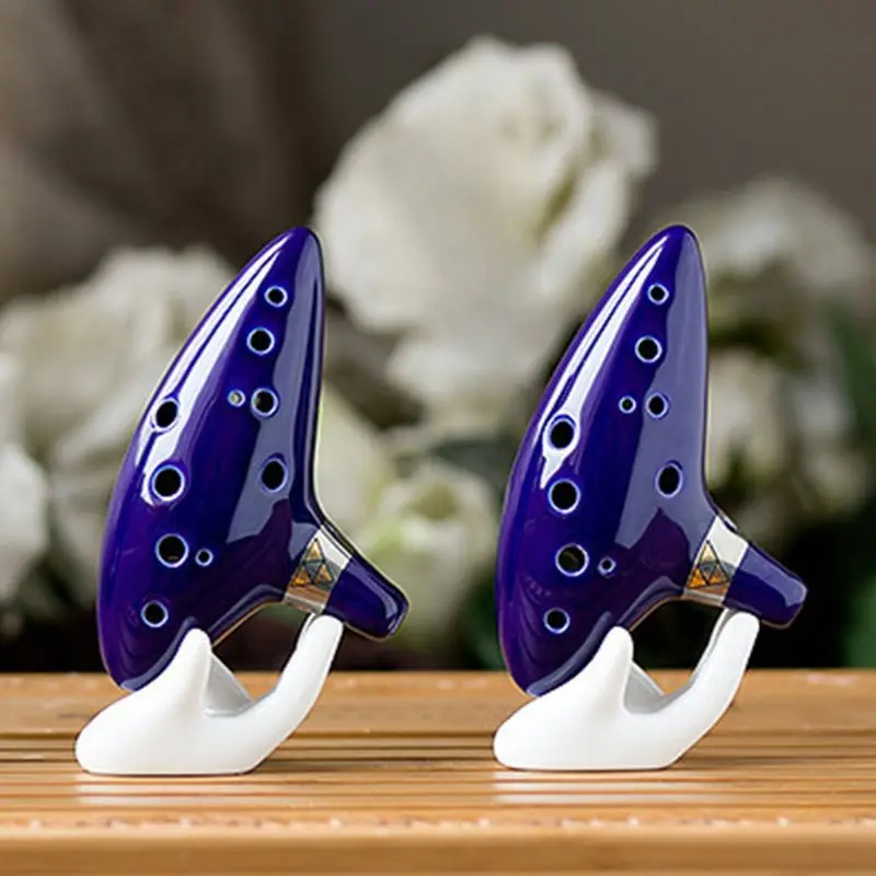 

1Set 12 Hole Purple Ocarina Ceramic Alto C Ocarina Flute Musical Instrument Accessories