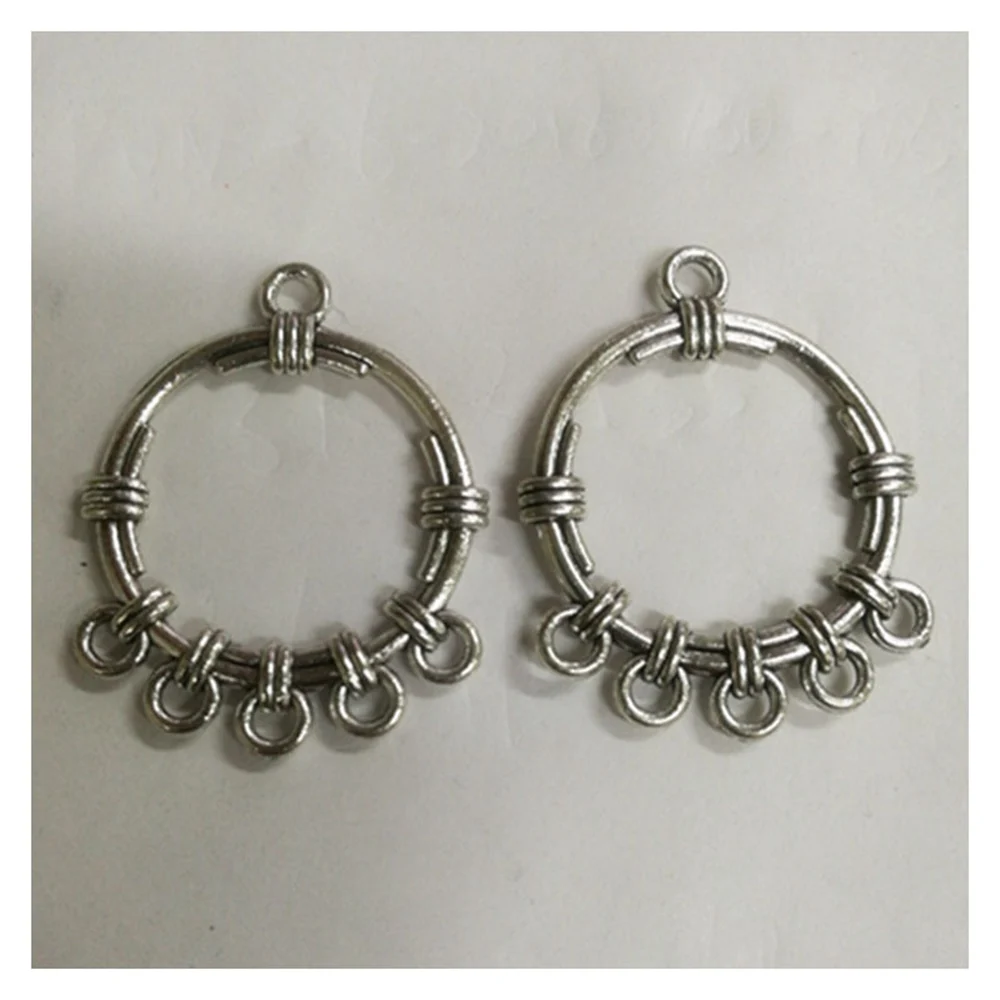 

Jewelry Findings Components Round Earring Connector 34x27mm 5pcs