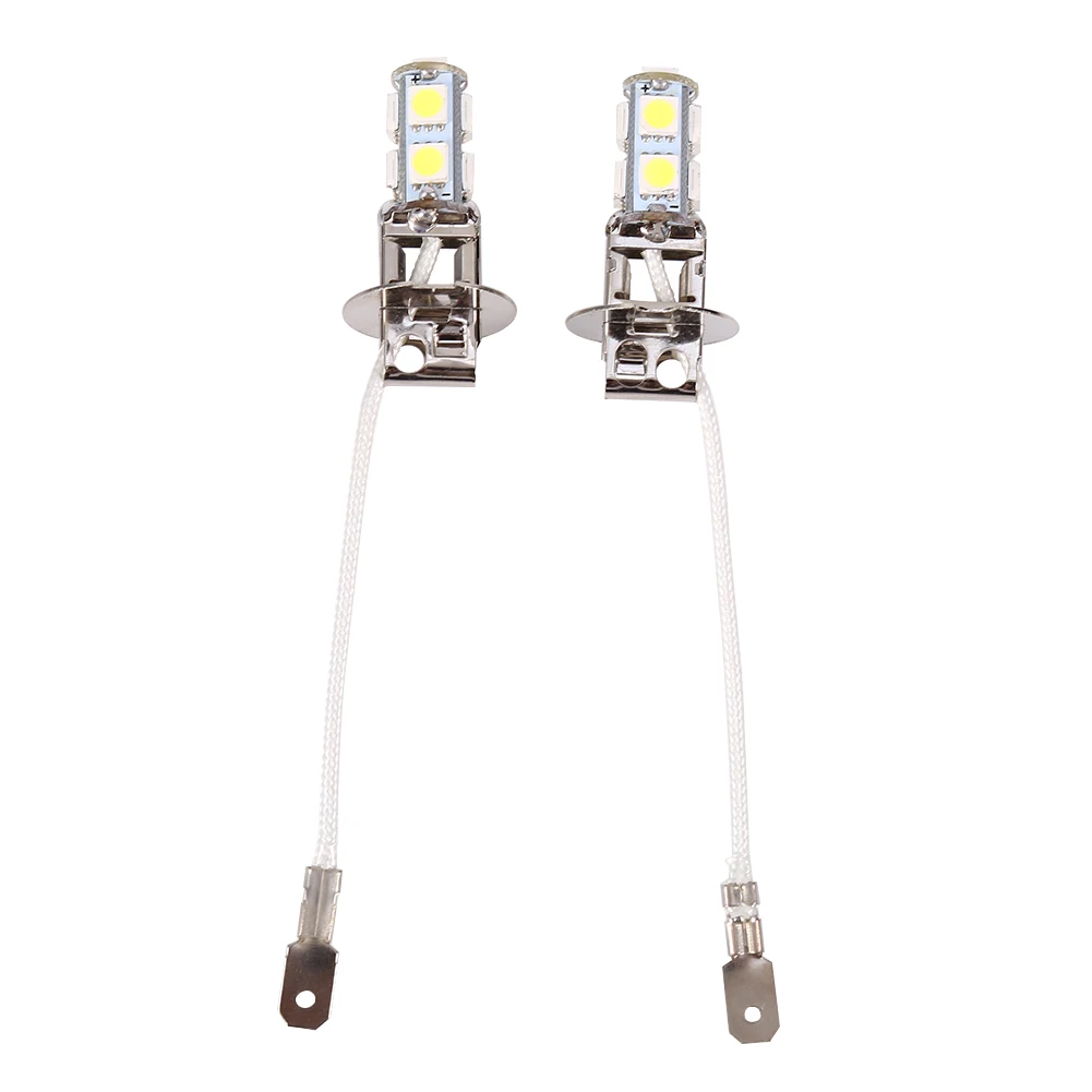 

2 шт., автомобильные ксеносветодиодный светодиодные лампы H3 5050, 9 SMD