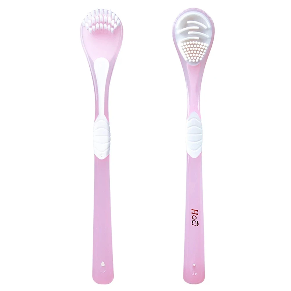 

1pc Double Sided Soft Tongue Brush Portable Cleaning The Surface Of Tongue Oral Cleaning Brushes Tongue Health Dental Care Tools