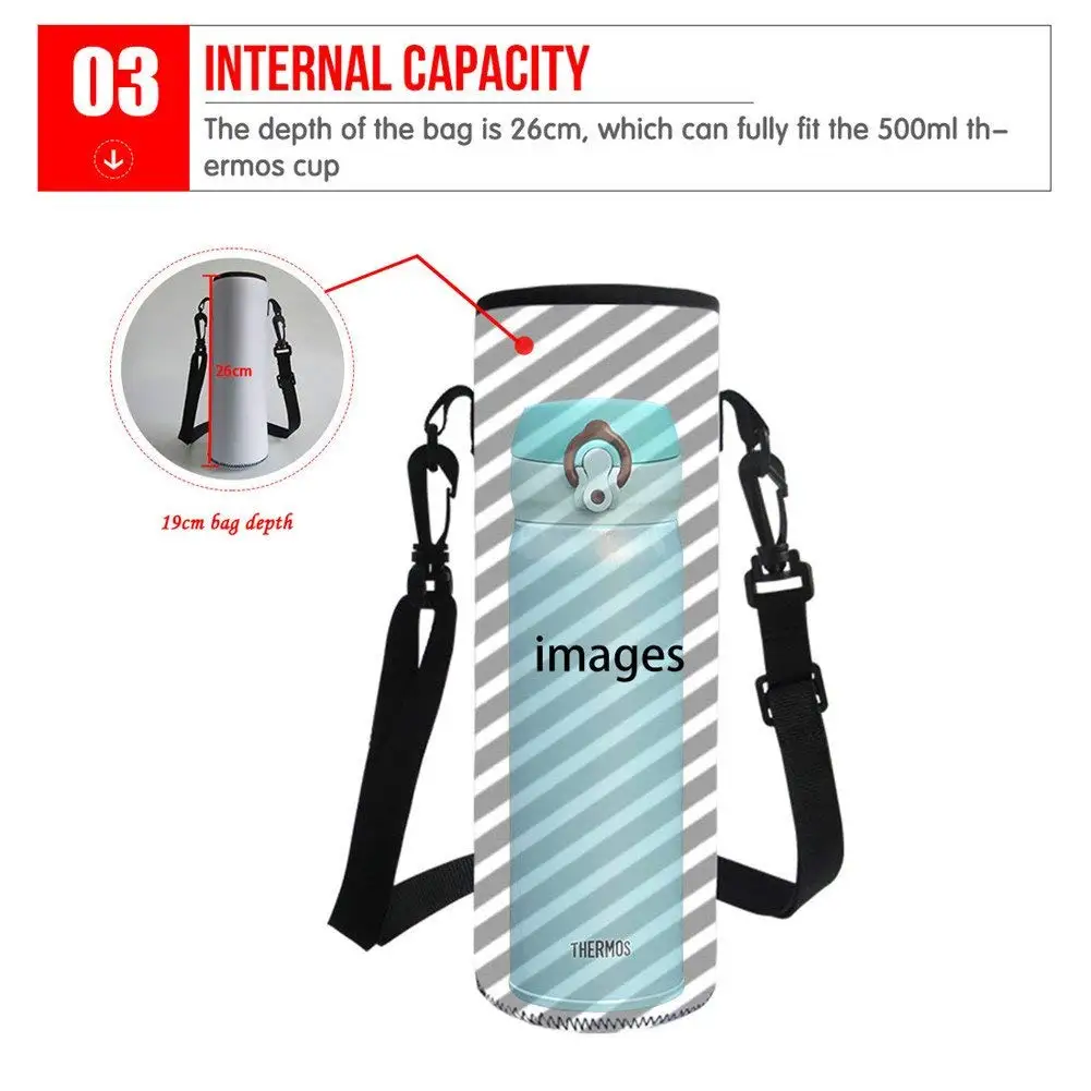Funda aislante de neopreno para botella de agua de 1000ML, funda para botella de agua con estampado de rana de dibujos animados, funda aislante-3