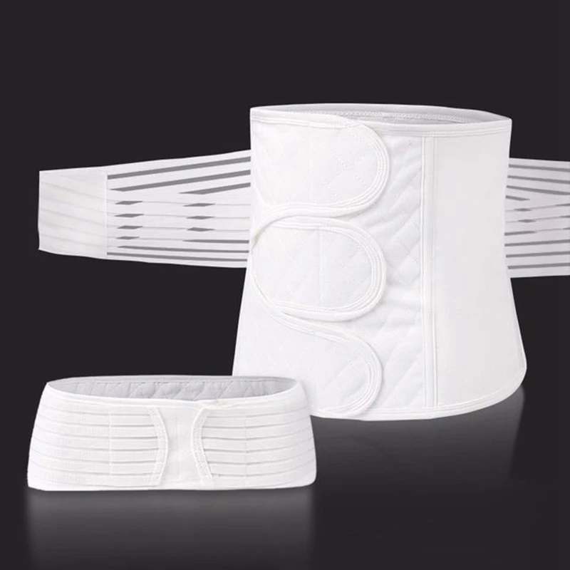 White 2 шт. послеродовой корсет, хлопковый пояс для беременных, пояс для поддержки живота, пояс для беременных, послеродовой пояс, пояс для живота для беременных - Цвет: White