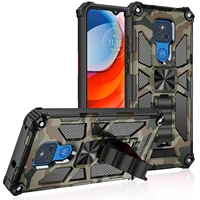 camouflage super shockproof holder case for motorola moto g stylus power play 2021 stand armor phone cover case shell coque
