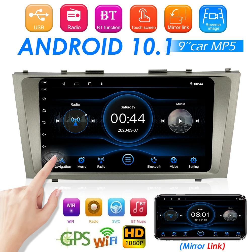 

9 inch Display Android 10.1 Car Stereo GPS WiFi Radio for Toyota Camry 2008-2011 Auto Audio Central FM Car Stereo