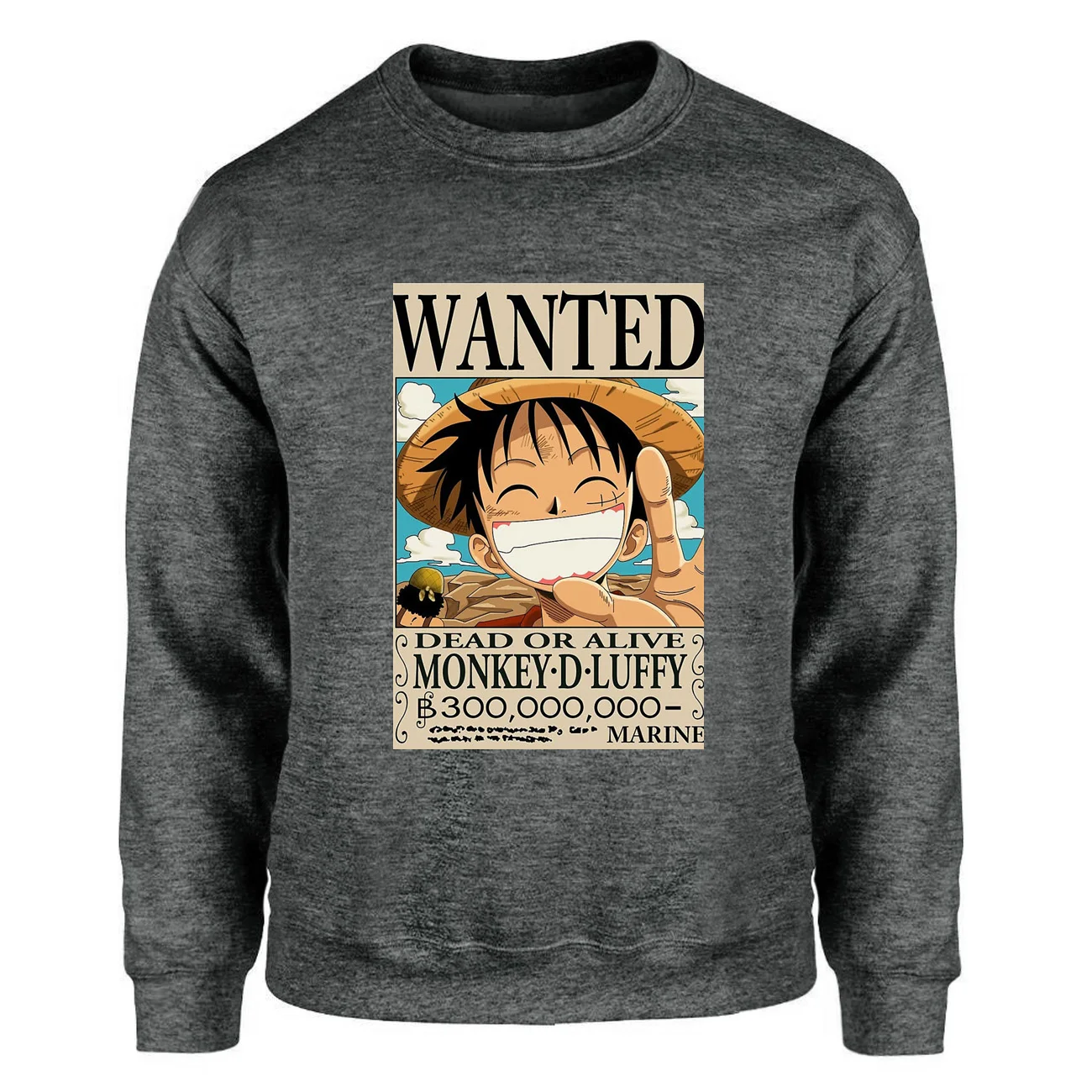 Сдельные свитшоты мужские награда Луффи Санджи Crewneck Толстовка король пиратов толстовки уличная одежда с японскими аниме-принтами спортивная одежда - Цвет: dark gray 6