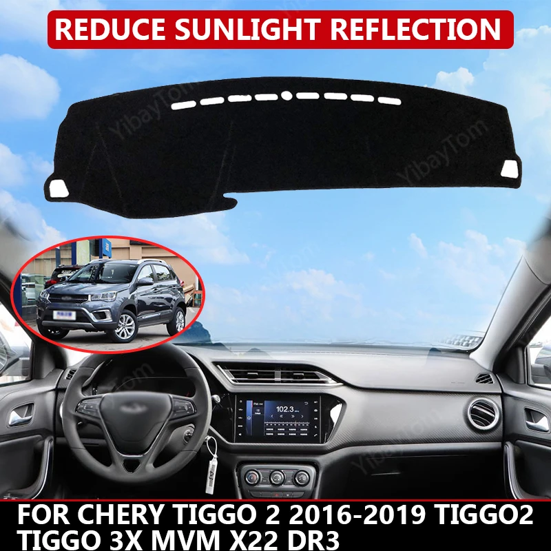 

Car Dashboard Cover for Chery Tiggo 2 2016-19 Tiggo2 Tiggo 3x MVM X22 DR3 Mat Protector Sun Shade Dashmat Board Pad Auto Carpet