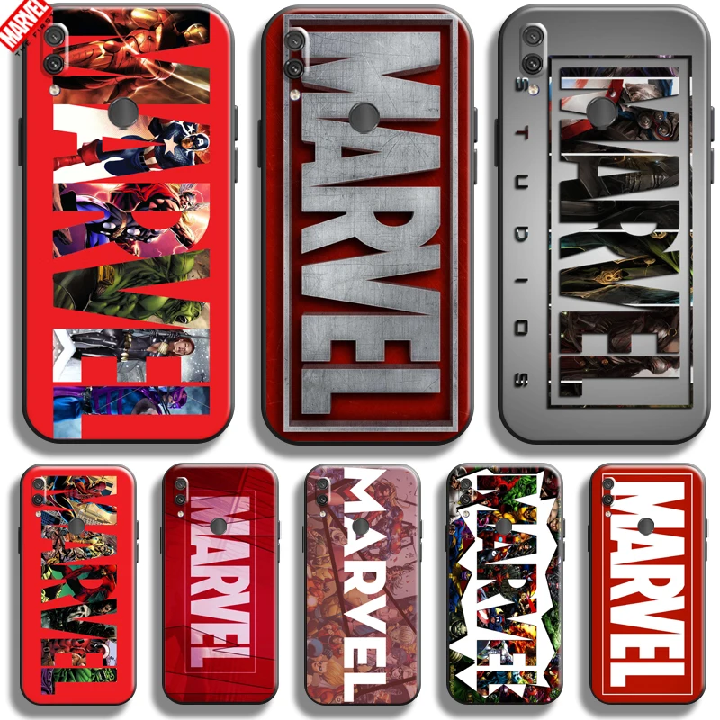 

Marvel Logo For Xiaomi Redmi Note 7S Phone Case 6.3 Inch Soft Silicon Coque Cover Black Funda Thor Comics Captain America