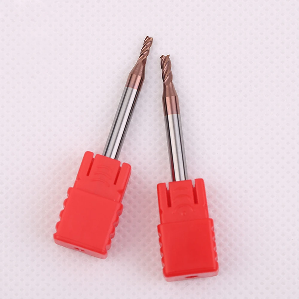 

1pc HRC55 4 Flutes CNC Machine Milling Cutter Spiral Carbide End Mill Alloy Coating Tungsten Steel Cutting Tool Small Diameter
