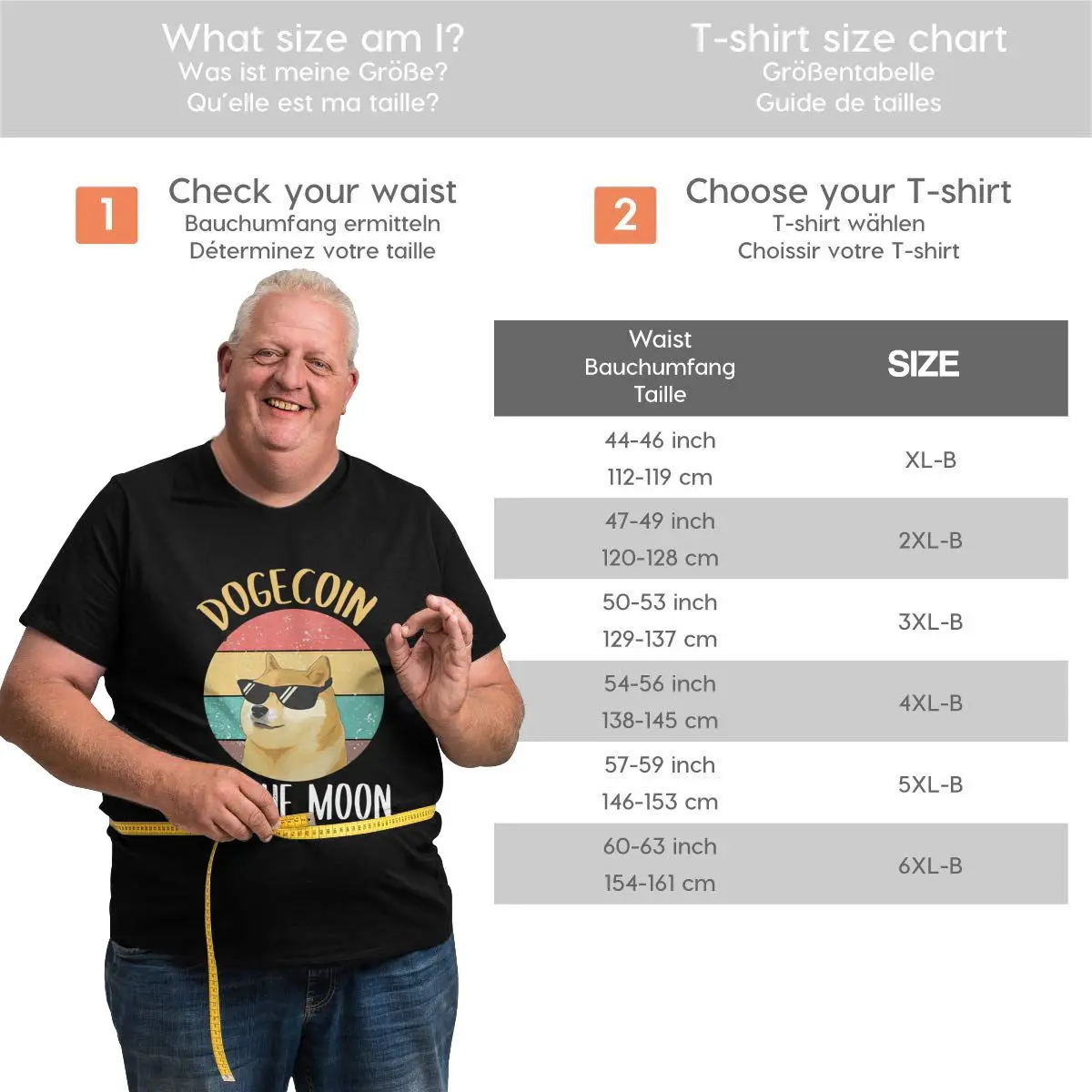 

New Arrival Men's Oversized T Shirts Dogcoin DOGE To The Moon T-shirt Breathable Cotton Plus Size Top Tee for Men Short Sleeve