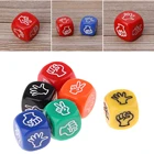 1 пара, креативные игральные кости Roshambo, для настольных игр, каменные ножницы для бумаги 20 мм, безопасный Круглый угол для детей, для игр, вечеринок, для взрослых