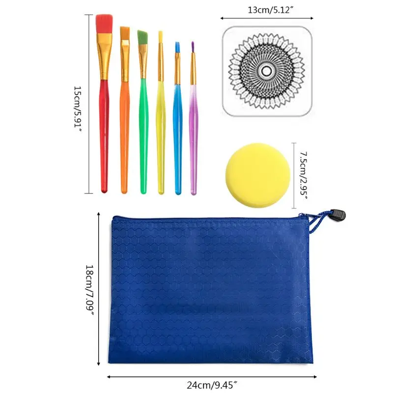 

48pcs Mandala Dotted Tools Set for Painting Rock Stones Stencil Brush Drawing Pen Paint Tray