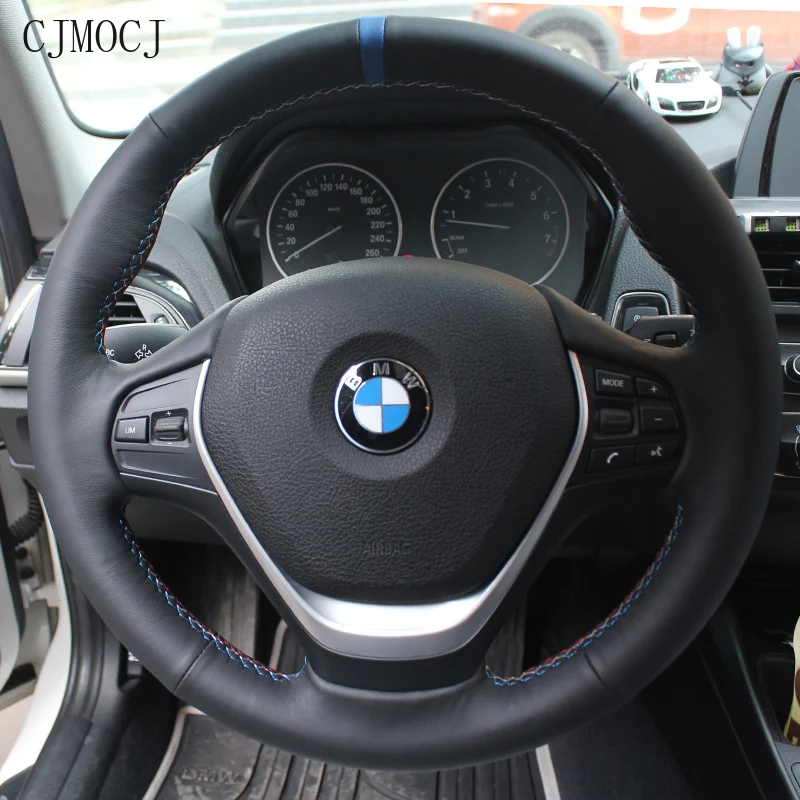 

For BMW New X3 X5 X1 Series X2 X6 X4 7 Gt 320li DIY Hand-Stitched Leather Suede Steering Wheel Cover Interior Car Accessories