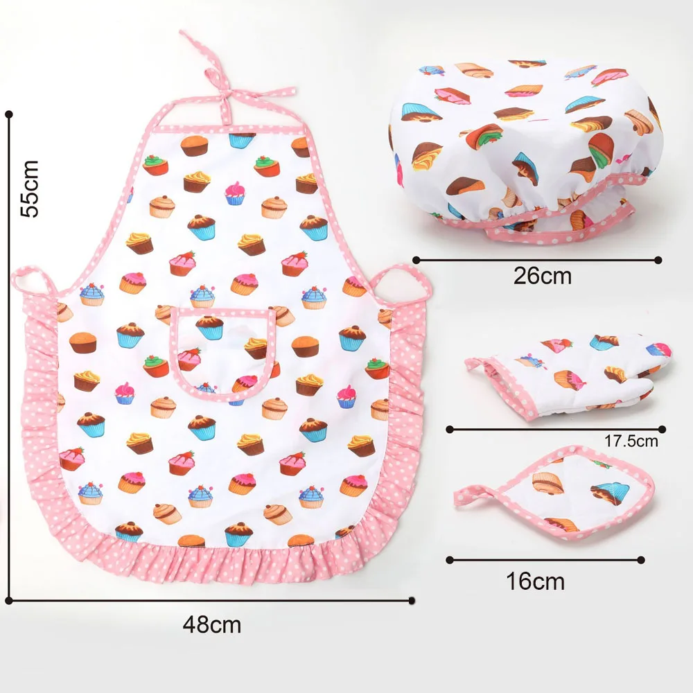 Детский поварский набор для ролевых игр фартук костюм наряд с инструментом