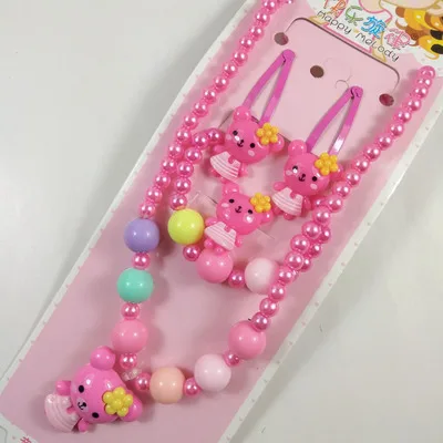 Детский ювелирный набор аксессуары для девочек ожерелье принцессы кольцо