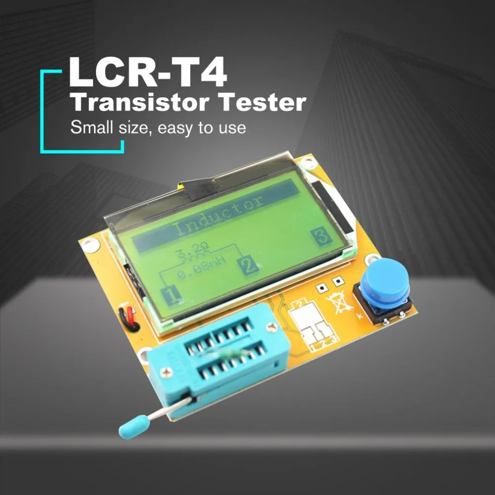 LCR T4 ЖК дисплей цифровой прибор для проверки транзисторов метр Подсветка емкости