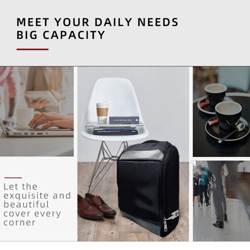 Мужской умный рюкзак для ноутбука с блокировкой отпечатков пальцев usb-порт