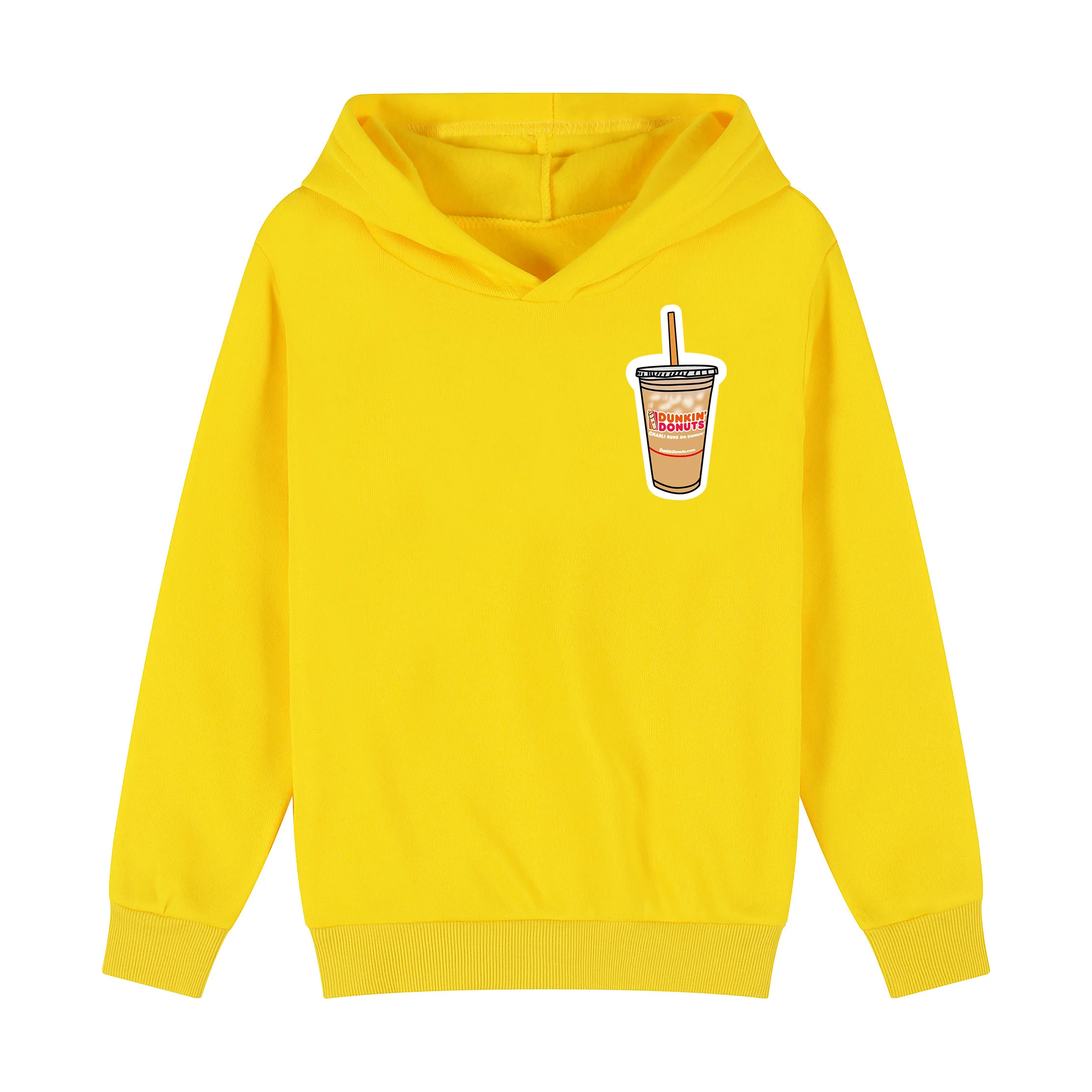 

Tea Milk Pattern Print Clothes Girls Lovable Fashion Hoodies Costume Boys Tops Spring/Winter Keep Warm Cotton Children Clothing