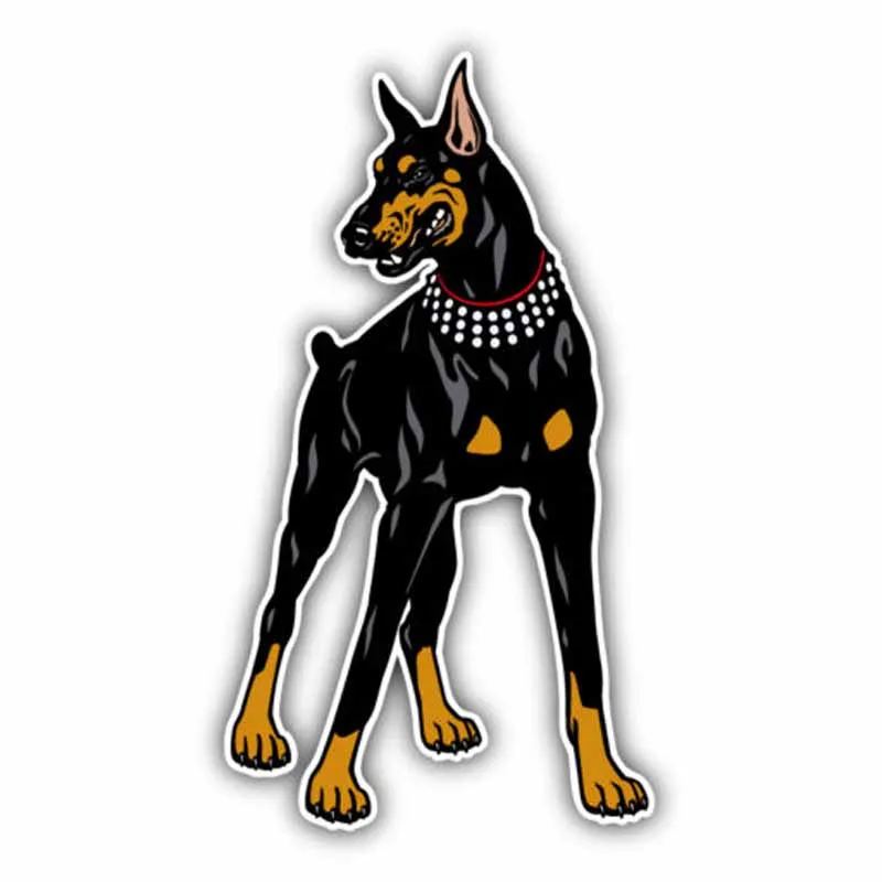

Hot SellPersonality Fashion Doberman Breed Dog Pet Car Sticker Windshield High Quality Vinyl Scratches Waterproof 15x8cm