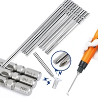 1 set electric screwdriver bits power tool magnetic 801 phillips driver s2 steel round 5mm shank 506080100120150 length kit