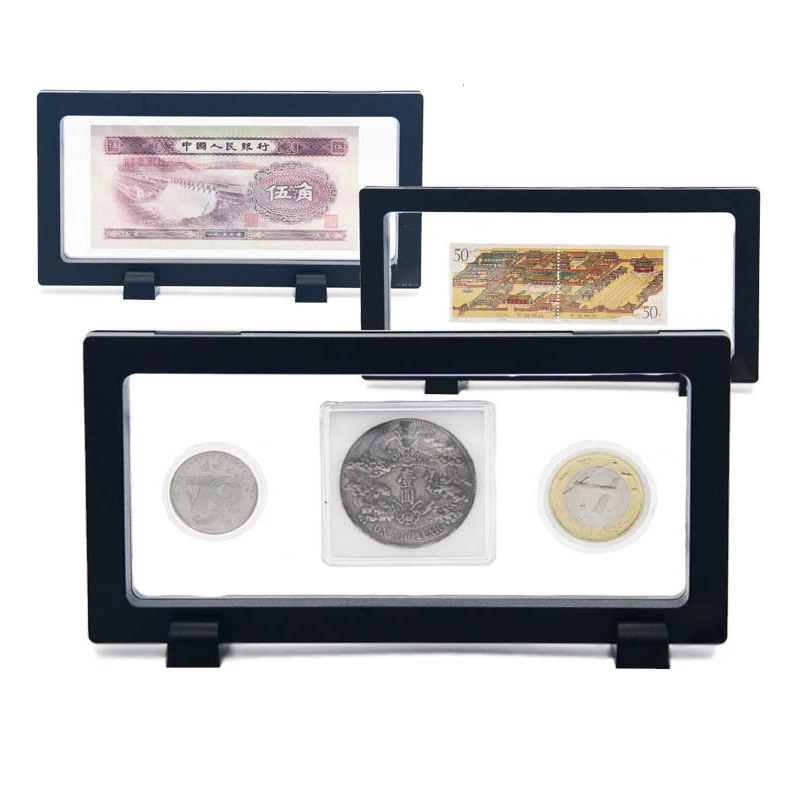 

Coin Display Box Jewelry Storage Case Stand Holder Collection Container Transparent Coins Displaying Fame Storage Supplies Newly