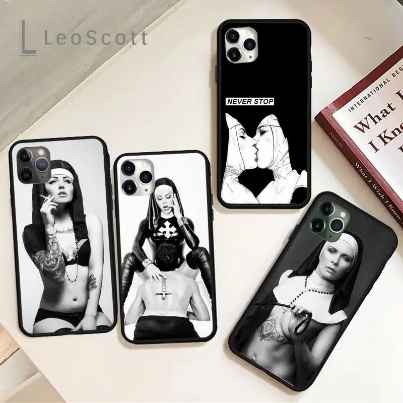 

Nun Sexy Girl Sister Style Phone Cases for iPhone 11 12 pro XS MAX 8 7 6 6S Plus X 5S SE 2020 XR Soft silicone cover funda coque