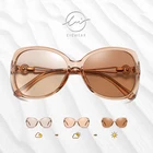 LM фотохромные солнцезащитные очки для женщин, винтажные, поляризационные, с линзами Хамелеона, новые роскошные солнцезащитные очки для женщин lunette de soleil femme