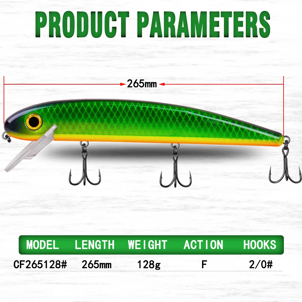 DIY 260 мм 130 г троллинговая приманка плавающая в виде гольяна для рыбной ловли Topwater