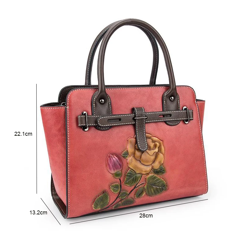 

YourSeason Vintage Genuine Leather Bags For Ladies 2021 Handmade Women Embossing Large Capacity Handbags