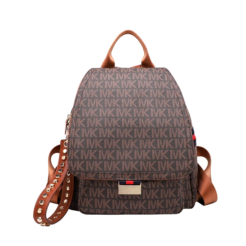 

Famous brand leather backpack women's 2020 new fashion fashion large capacity women's bag versatile Travel Backpack