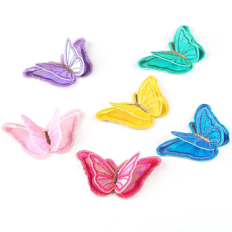 

3D Butterflies Series For Clothes Iron on Embroidered Patches For Hat Jeans Sticker Sew-on DIY Patch Applique Badge Wholesale