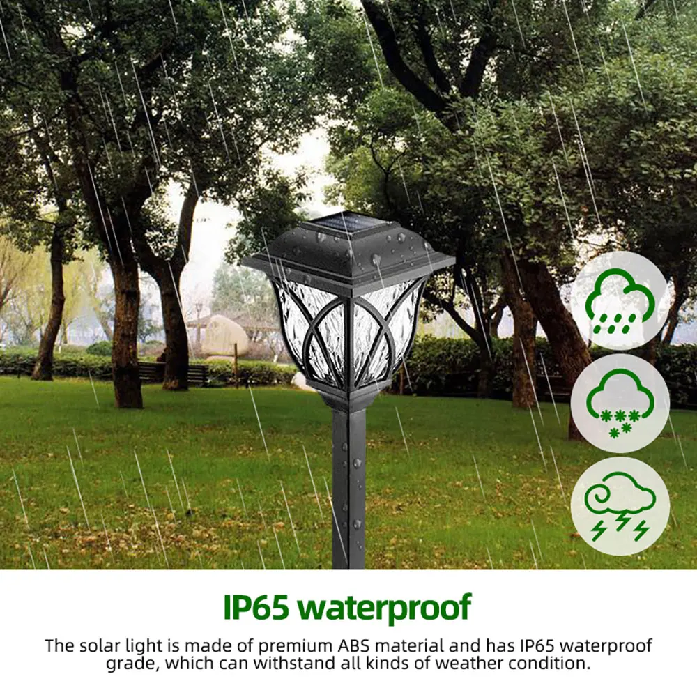 Винтаж газонное освещение на солнечной лампы IP65 Водонепроницаемый Снежинка