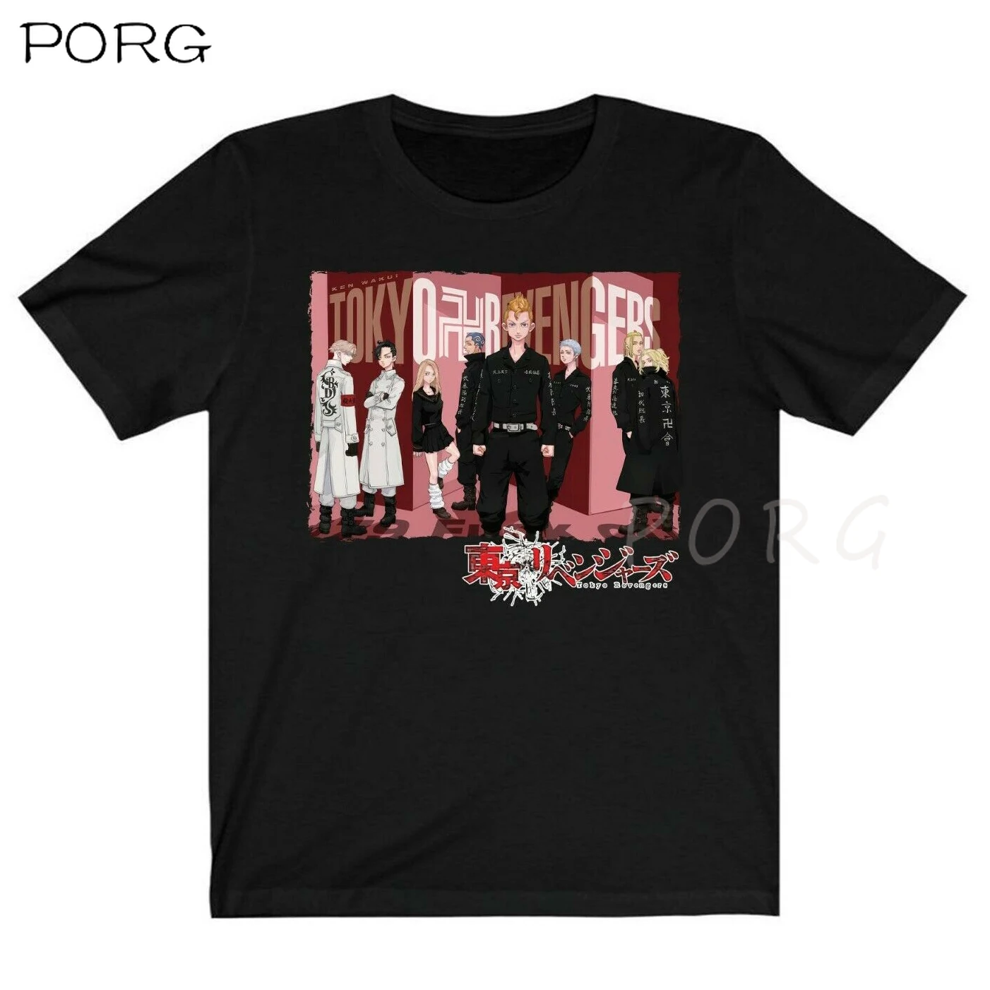 

Tokyo Revengers Manji Gang Anime Manga T-Shirt Black O-Neck Summer Japanese Style Retro T Shirt 90s Shirt Tees Tops Dropshipping