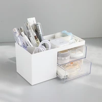 2021 multifunctional pen holder organizer creative fashion cute student desktop stationery storage box office drawer pen case
