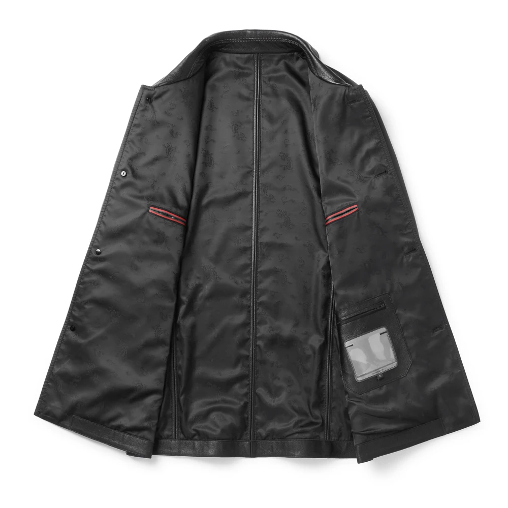 Куртка мужская из натуральной козьей кожи деловой приталенный пиджак роскошная