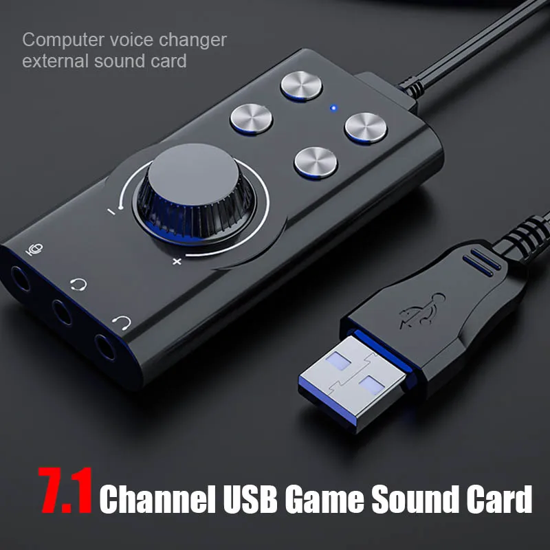 Внешняя звуковая карта USB7.1 с функцией чёткого звука | Электроника