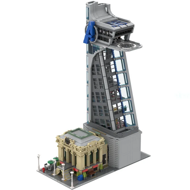 

SuperHeroes Tower Stark Tower Diy Building Blocks City Street View Architecture MOC Bricks Kids Creative Toys Boys Birthday Gift