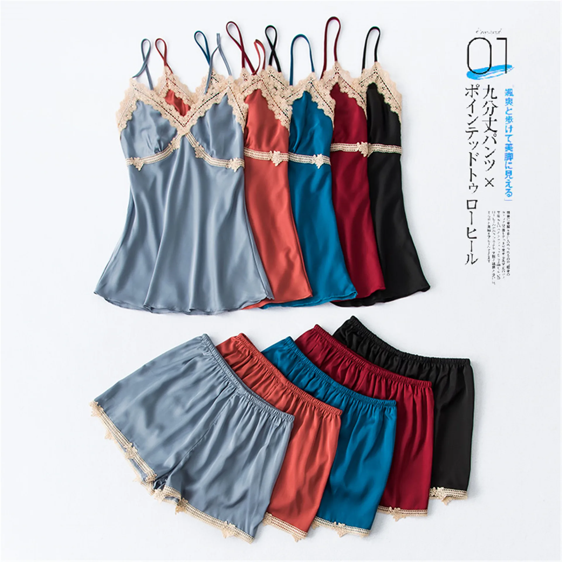 

sleep pajamas ladies nightwear sleep wear for women pyjama short 21114