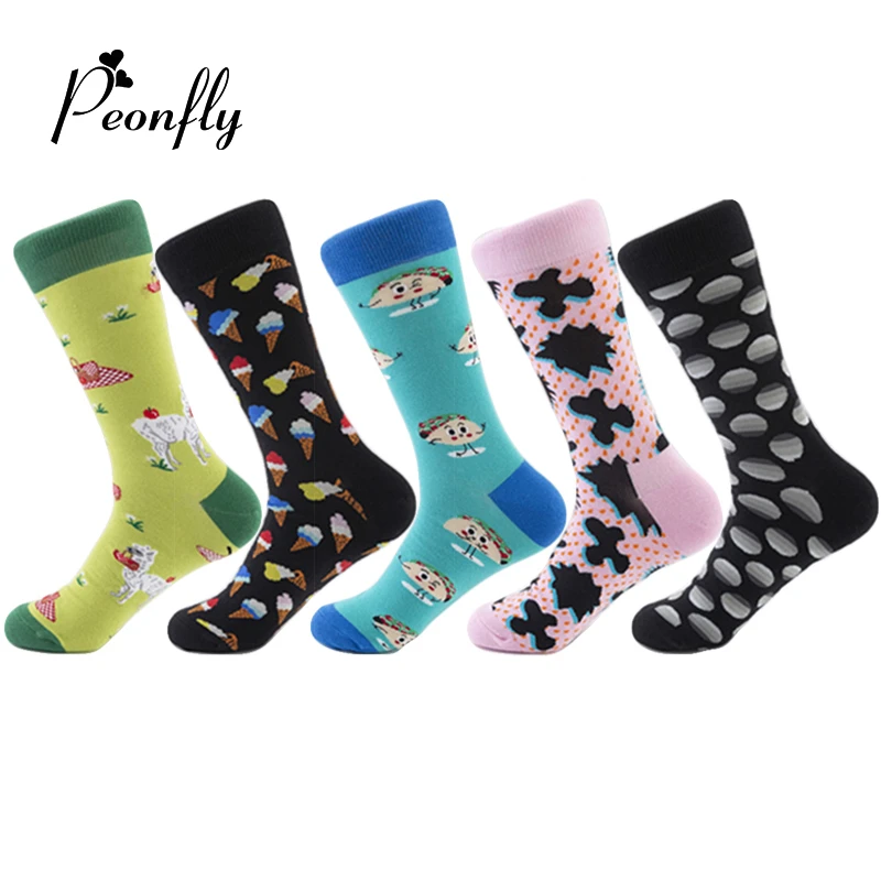 

Носки мужские PEONFLY, из чесаного хлопка, Осень-зима 2019