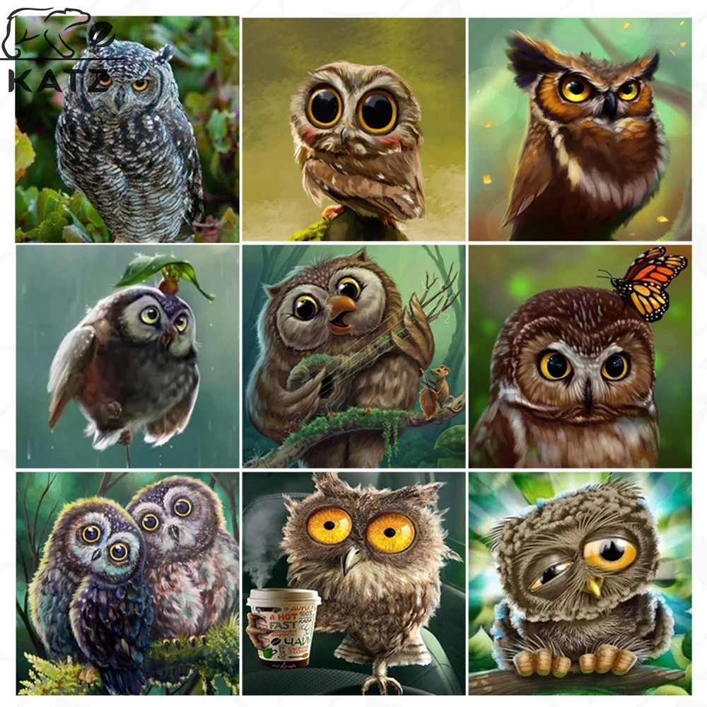 

Diamond Painting Cross Stitch "animal Owl" 5D Hd Handmade Diy Art Diamond Embroidery Rhinestone Picture Home Decoration
