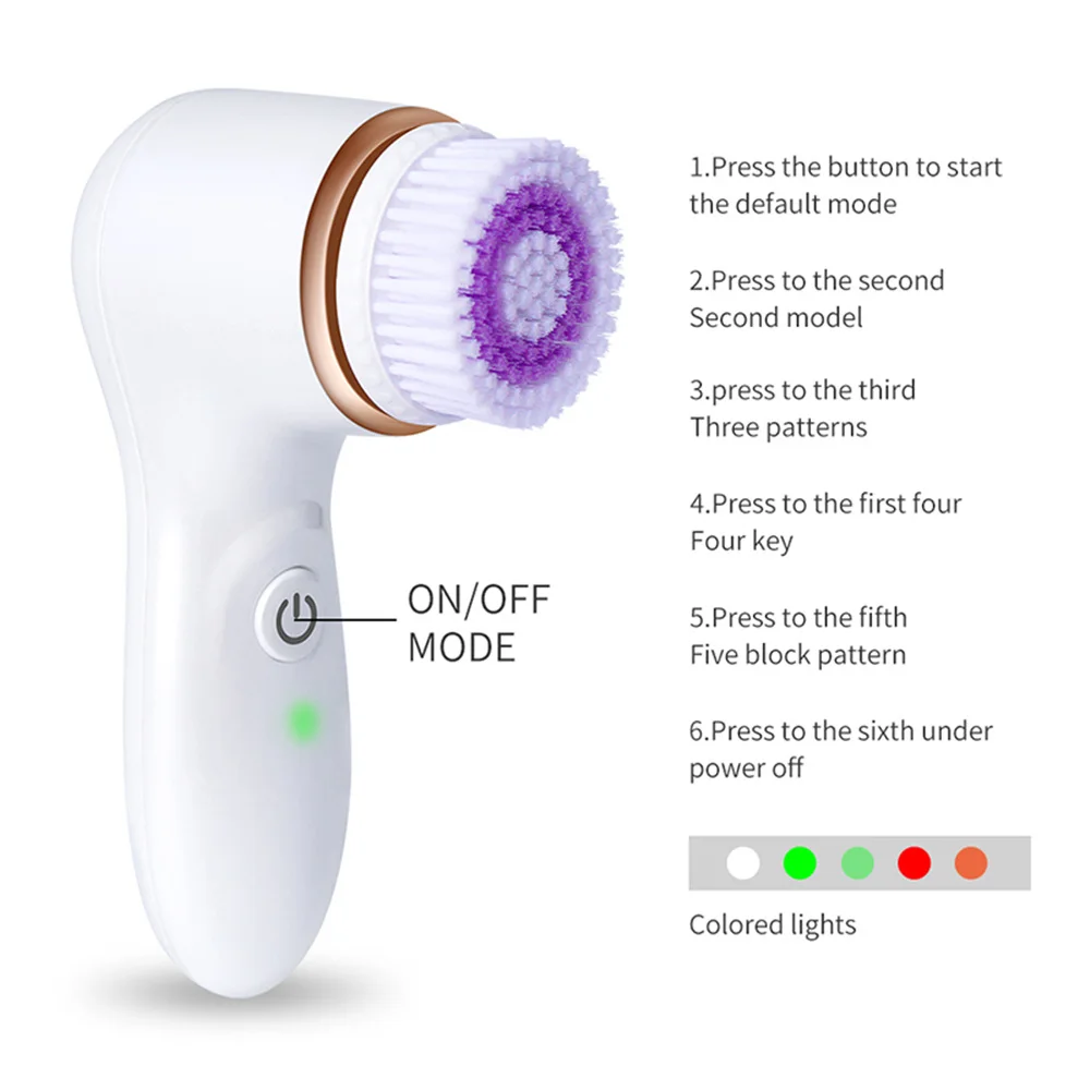 Перезаряжаемая электрическая Очищающая щетка для лица массажер ультразвуковая