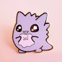 anime happy ghost hard enamel pin cartoon ditto badge fashion funny lapel backpack pins decor unique gift