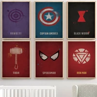 marvel movie canvas painting champions avengers superhero classroom decor minimal posters and prints wall art home decoration