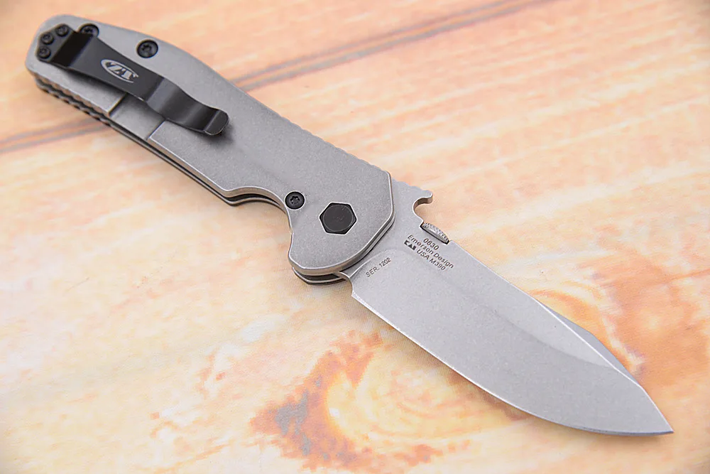 

JUFULE ZT0630 Mark M390 blade G10 Steel handle Copper washer outdoor camp hunting survival pocket fruit folding knife EDC tools