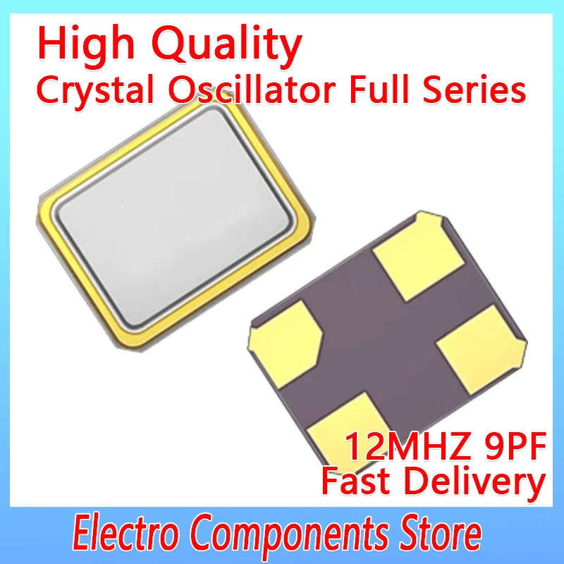 

10PCS/LOT 4Pin 3225 SMD Quartz Resonator Crystal 12MHZ Quartz Crystal Resonator Passive Oscillator Electronic Kit 9PF ±10PPM