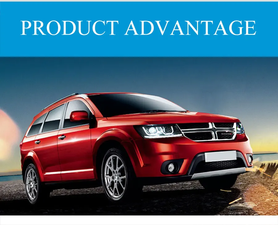 2 шт. светодиодный фары для Dodge путешествие 2009- светодиодный Автомобильные фары ангельские глазки комплект ксеноновых фар, Высокопрочная конструкция протовотуманная подсветка Габаритные огни